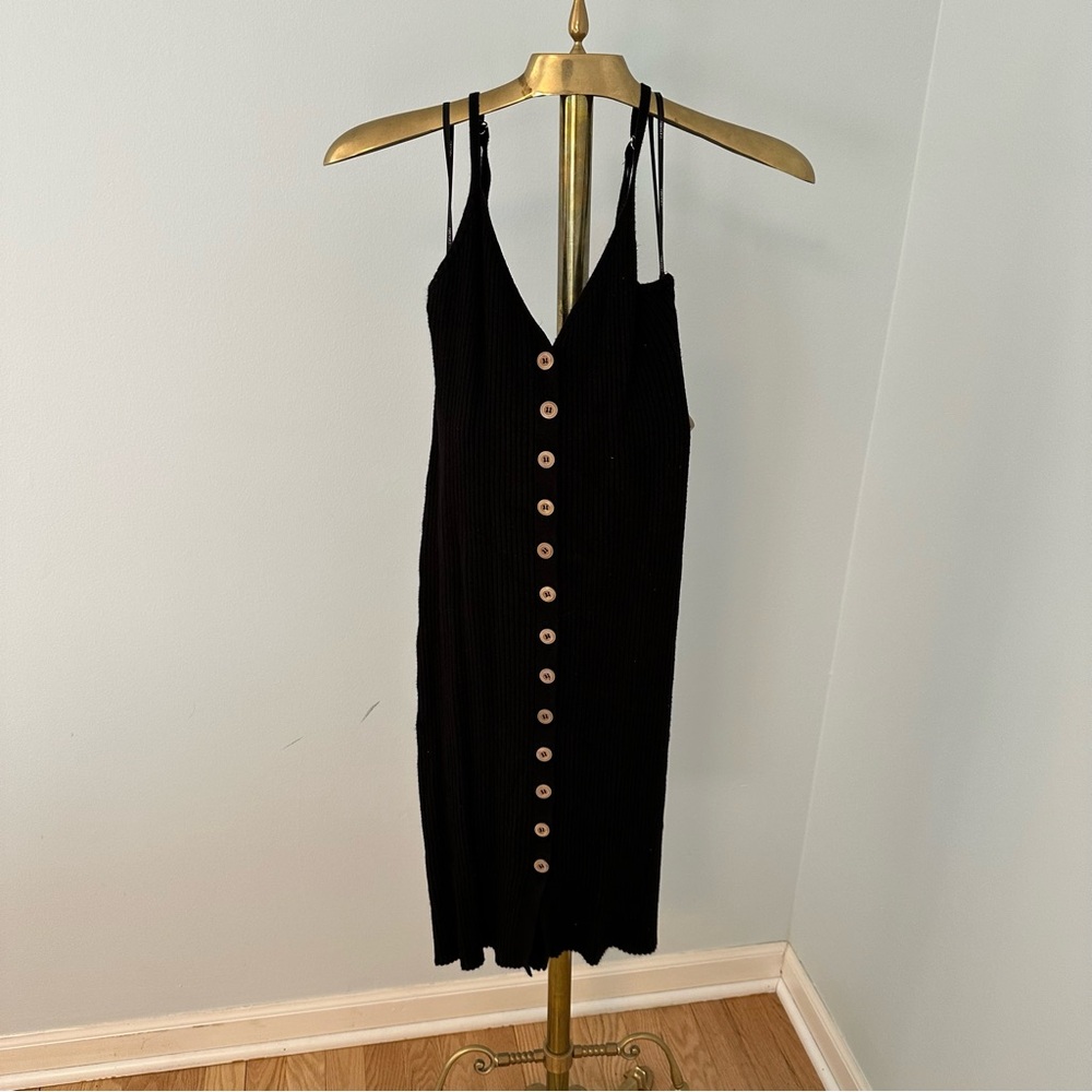 Black Button-Down Dress